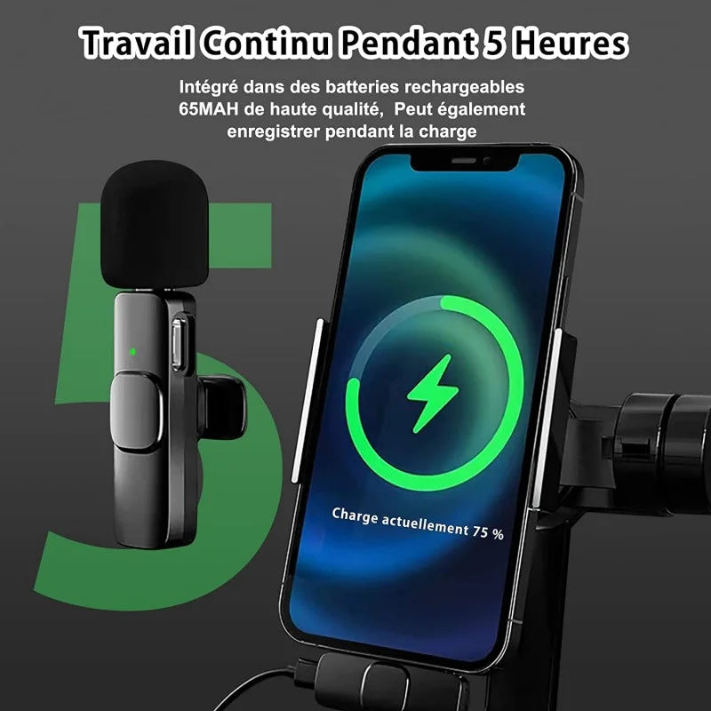 Microphone sans fil pour iPhone et Android