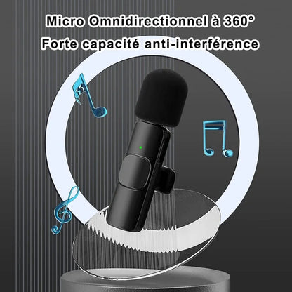 Microphone sans fil pour iPhone et Android
